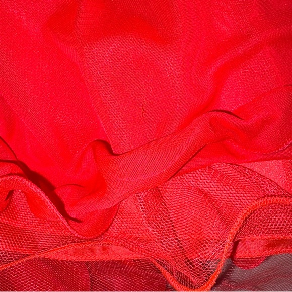 Elegant Formal Strapless Coral Pink Dress with Rhinestone Embellishments Size 7 - Picture 7 of 11